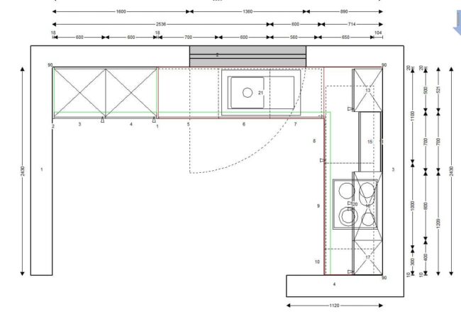 završeni projekt 8655998000, kuhinja po mjeri, model Granada
