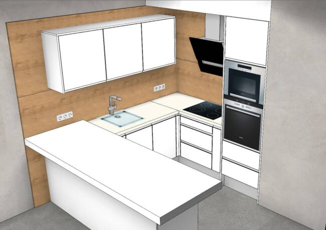 završeni projekt 9653675000, kuhinja po mjeri, model Granada