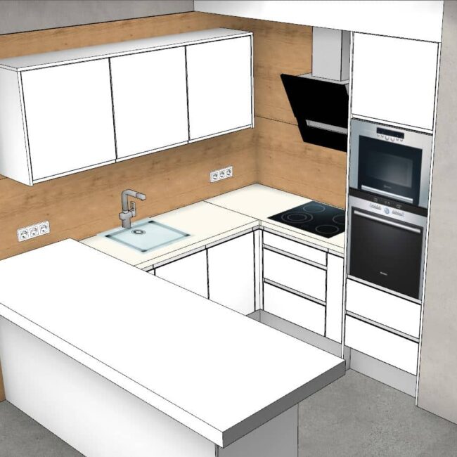 završeni projekt 9653675000, kuhinja po mjeri, model Granada