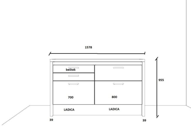 Kuhinja po mjeri <br/>Living <br/>projekt 9647200000