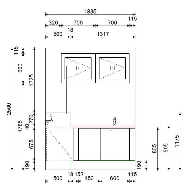 završeni projekt 9665062000, kuhinja po mjeri, model Living ZID02