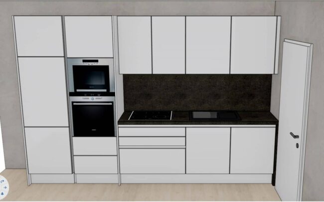 završeni projekt 9662032000, kuhinja po mjeri, model Silbermond