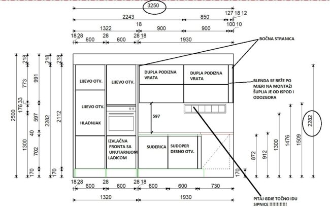 završeni projekt 9663434000, kuhinja po mjeri, model Silbermond ZID01