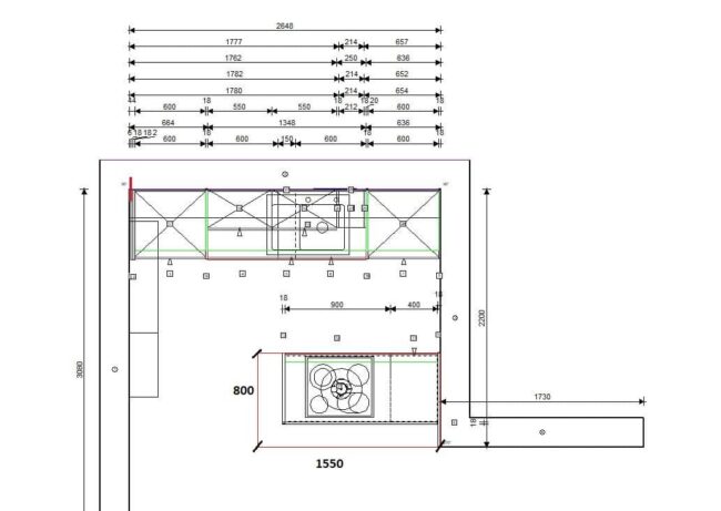 završeni projekt 9661752000, kuhinja po mjeri, model Toplux TLOCRT