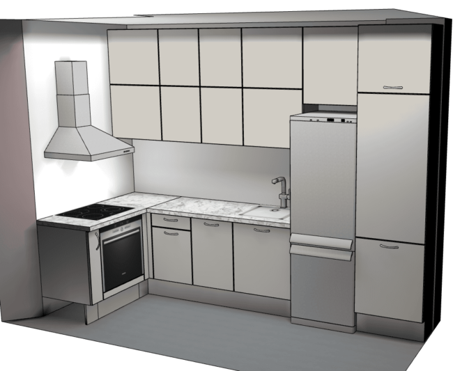 završeni projekt 8645274000, kuhinja po mjeri, model Living