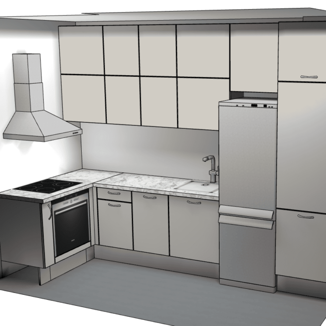završeni projekt 8645274000, kuhinja po mjeri, model Living