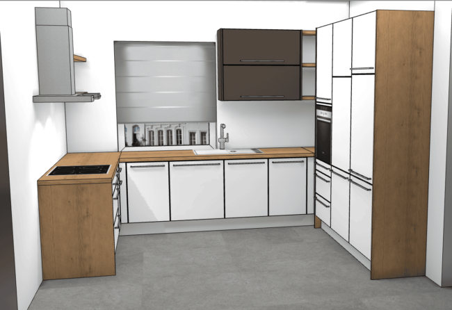 završeni projekt 8665456000, kuhinja po mjeri, model Living