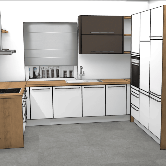 završeni projekt 8665456000, kuhinja po mjeri, model Living
