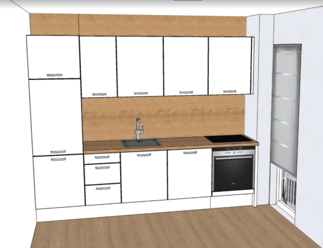 završeni projekt 9616356000, kuhinja po mjeri, model Living