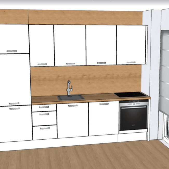 završeni projekt 9616356000, kuhinja po mjeri, model Living