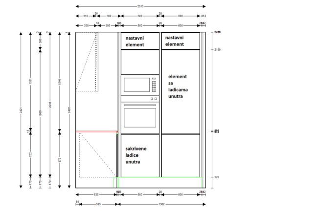 završeni projekt 9628995000, kuhinja po mjeri, model Silbermond ZID02