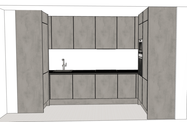 završeni projekt 9628995000, kuhinja po mjeri, model Silbermond
