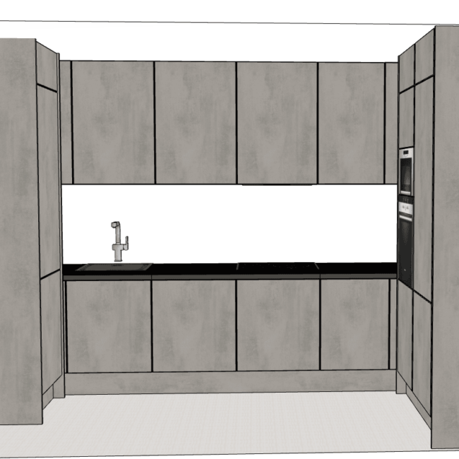 završeni projekt 9628995000, kuhinja po mjeri, model Silbermond