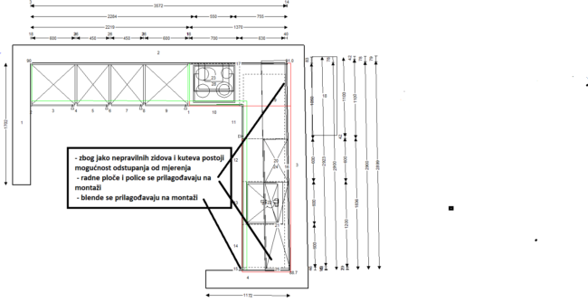 završeni projekt 9629244000, kuhinja po mjeri, model Silbermond