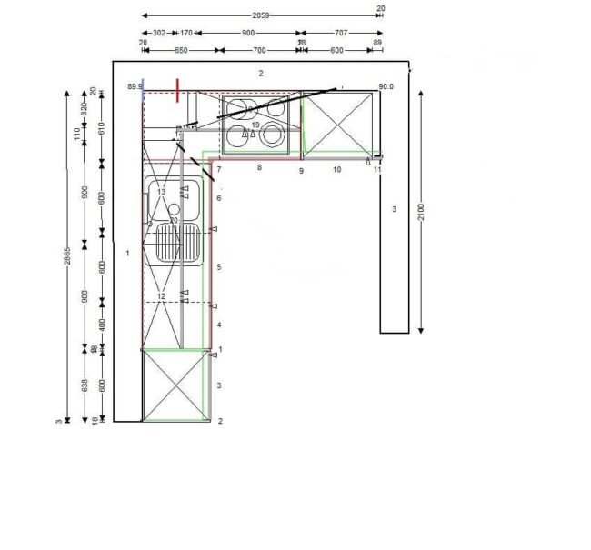 završeni projekt 9629597000, kuhinja po mjeri, model Granada
