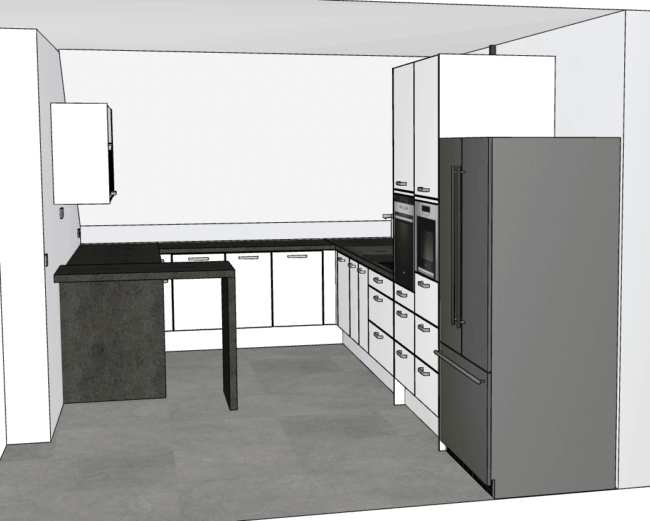 završeni projekt 9639395000, kuhinja po mjeri, model Living