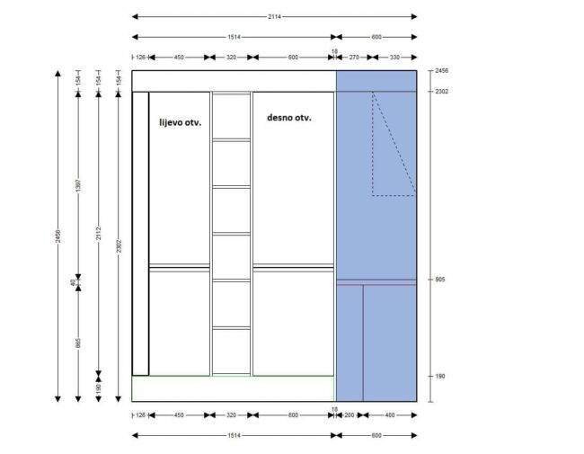završeni projekt 9652947000, kuhinja po mjeri, model Granada ZID01