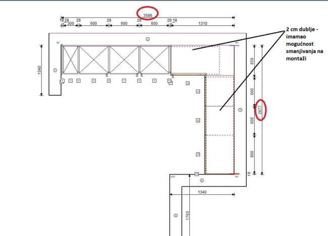 završeni projekt 9669989000, kuhinja Silbermond TLOCRT