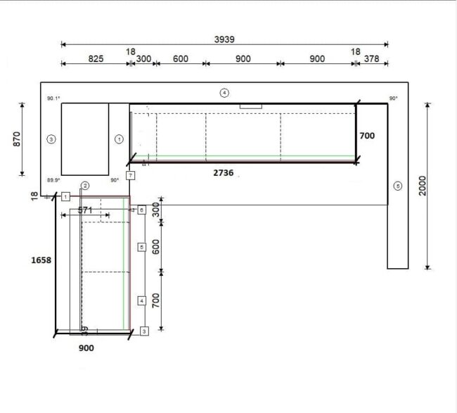 završeni projekt 9672015000, kuhinja Toplux TLOCRT