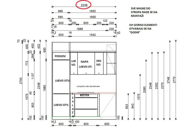 završeni projekt 9675177000, kuhinja Toplux ZID 1
