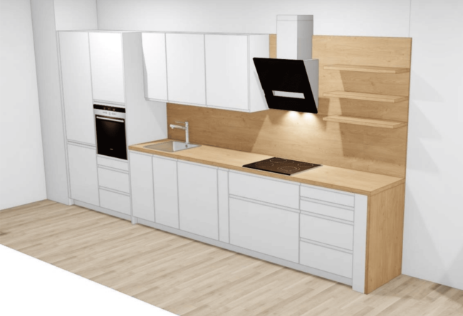 završeni projekt 9668774000, kuhinja po mjeri, model Granada