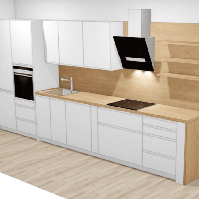 završeni projekt 9668774000, kuhinja po mjeri, model Granada