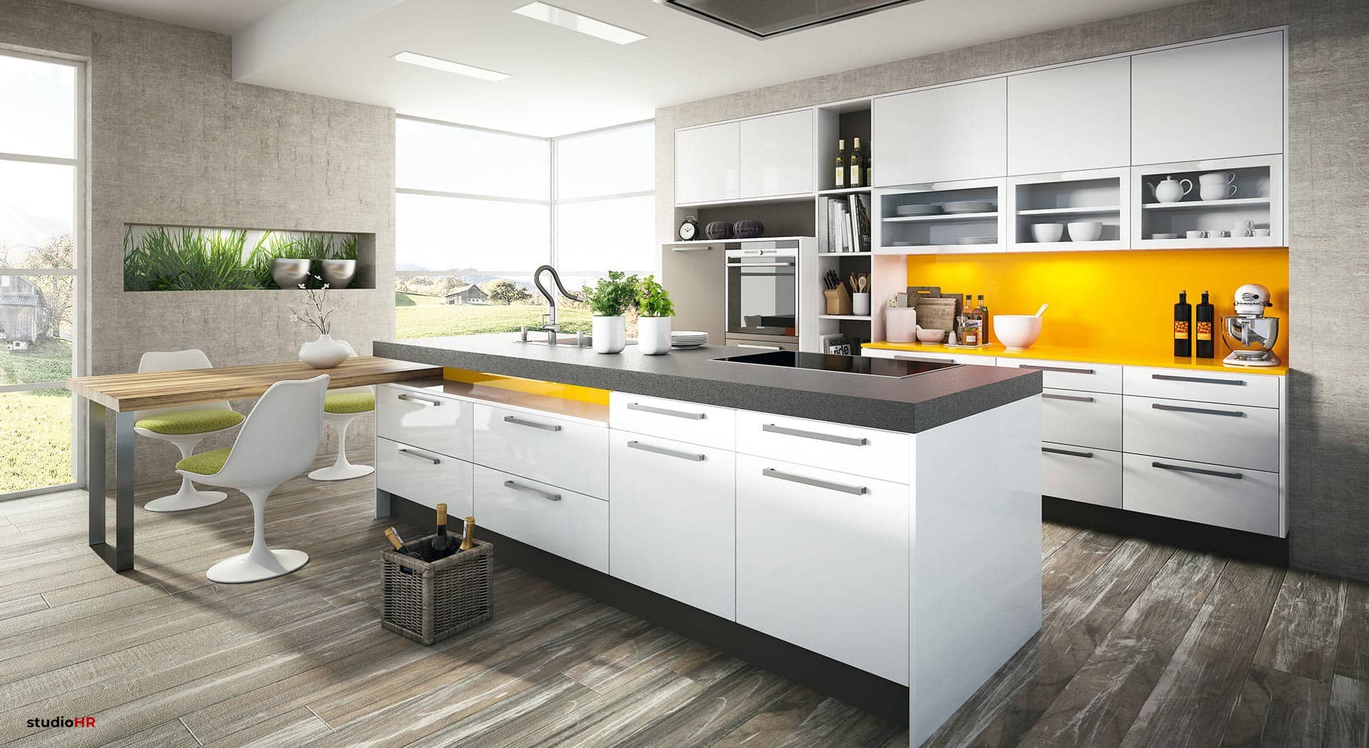 studioHR / DanKuchen Linea / kuhinje po mjeri / slika 00 DanKuchen Kuhinja Linea FliederWeiss Agadir slika 00