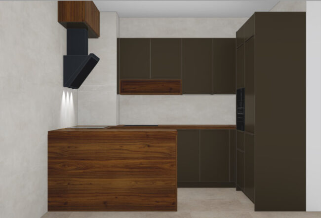 Kuhinja po mjeri Toplux Andros projekt 3638651000 render projekta